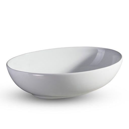 Lavabo vasca ovale da appoggio senza piletta Lineabeta Acquaio in ceramica lucida cm 50x38
