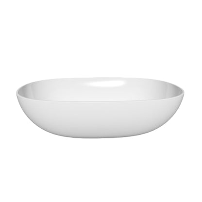 Lavabo vasca ovale da appoggio senza piletta Lineabeta collezione Acquaio in ceramica lucida cm 60x38