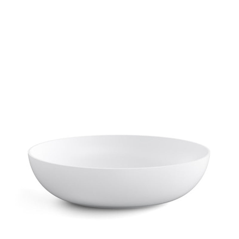 Lavabo ovale da appoggio senza piletta di scarico Lineabeta Acquaio in ceramica bianco opaco cm 49x34