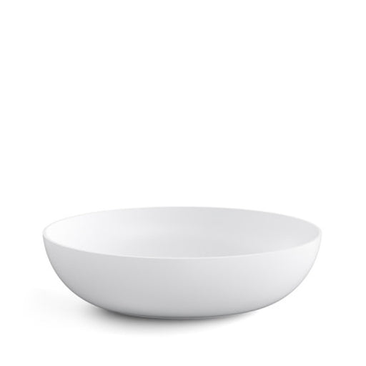 Lavabo ovale da appoggio senza piletta di scarico Lineabeta Acquaio in ceramica bianco opaco cm 49x34
