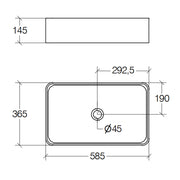 Lavabo da appoggio Lineabeta modello Quarelo senza piletta bianco opaco 58