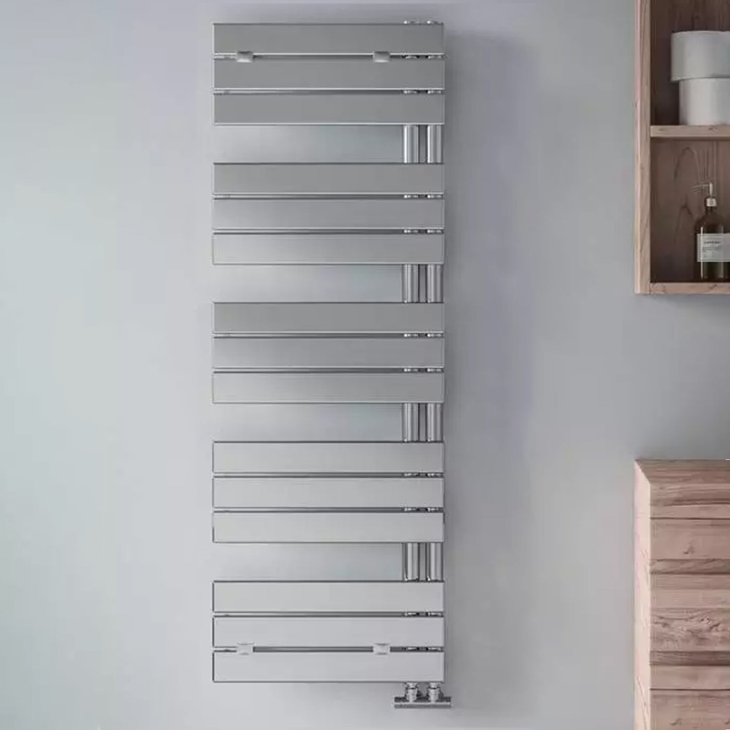 Termoarredo idraulico modello Alba di Lazzarini 1430x500 - Cromo by CeramicStore | Lo specialista del tuo bagno
