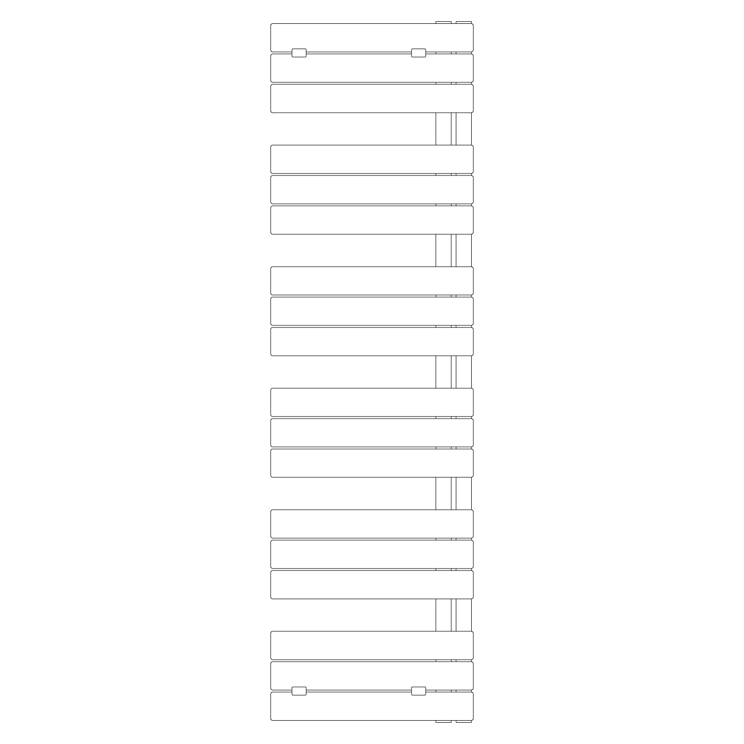 Termoarredo idraulico modello Alba di Lazzarini 1730x500 - Cromo by CeramicStore | Lo specialista del tuo bagno