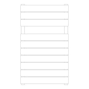 Termoarredo idraulico modello Palermo di Lazzarini 840x500 - Nero Opaco by CeramicStore | Lo specialista del tuo bagno