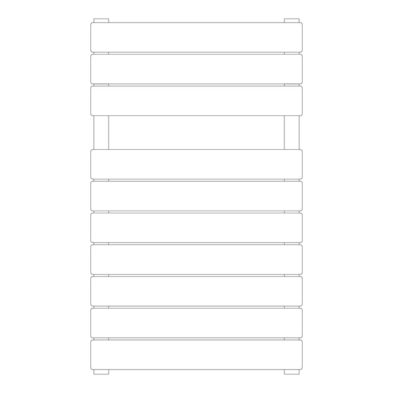 Termoarredo idraulico modello Palermo di Lazzarini 840x500 - Nero Opaco by CeramicStore | Lo specialista del tuo bagno