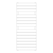 Termoarredo idraulico modello Palermo di Lazzarini 1213x500 - Nero Opaco by CeramicStore | Lo specialista del tuo bagno