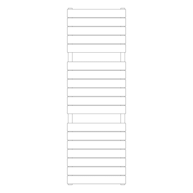 Termoarredo idraulico modello Palermo di Lazzarini 1512x500 - Nero Opaco by CeramicStore | Lo specialista del tuo bagno