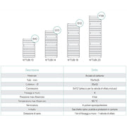 Termoarredo idraulico modello Palermo di Lazzarini 1738x500 - Nero Opaco by CeramicStore | Lo specialista del tuo bagno