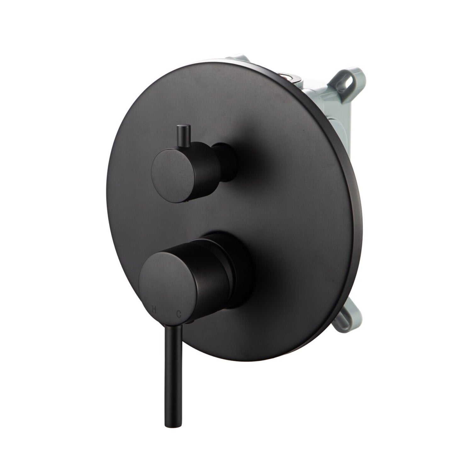 Miscelatore doccia ad incasso due vie con easy box Moon in ottone nero opaco by CeramicStore | Lo specialista del tuo bagno
