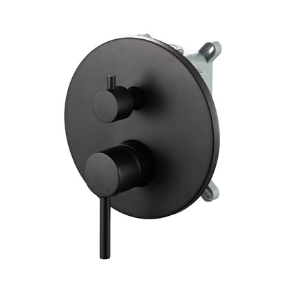 Miscelatore doccia ad incasso due vie con easy box Moon in ottone nero opaco by CeramicStore | Lo specialista del tuo bagno