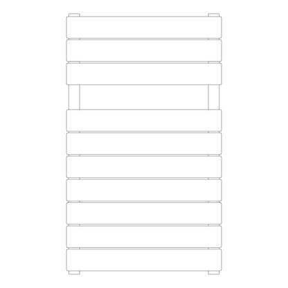 Termoarredo idraulico modello Palermo di Lazzarini 840x500 - Bianco by CeramicStore | Lo specialista del tuo bagno
