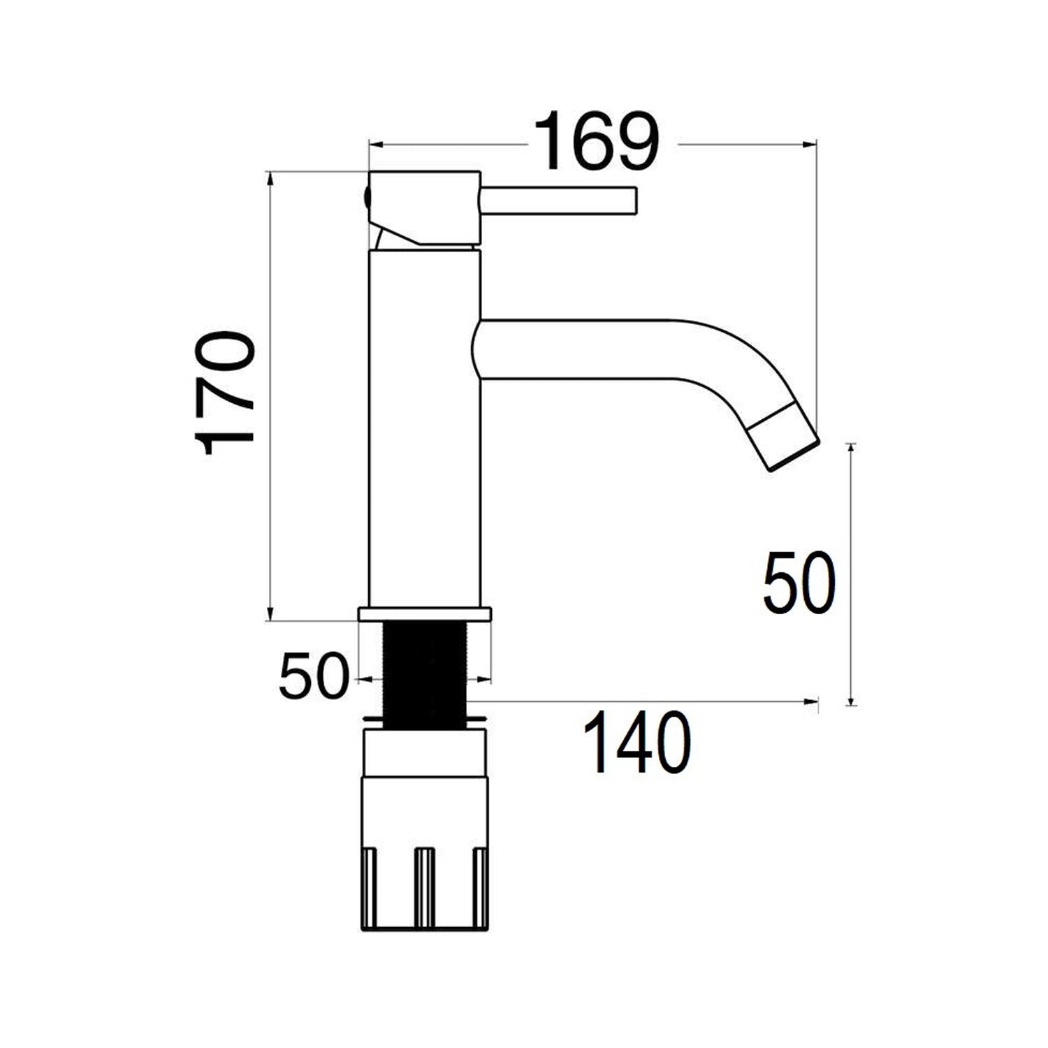 Composizione di miscelatori per lavabo, bidet e doccia 2 vie Moon in ottone nero opaco by CeramicStore | Lo specialista del tuo bagno