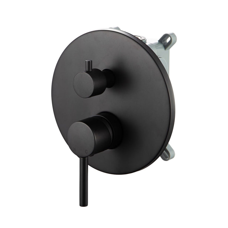 Composizione di miscelatori per lavabo, bidet e doccia 2 vie Moon in ottone nero opaco by CeramicStore | Lo specialista del tuo bagno
