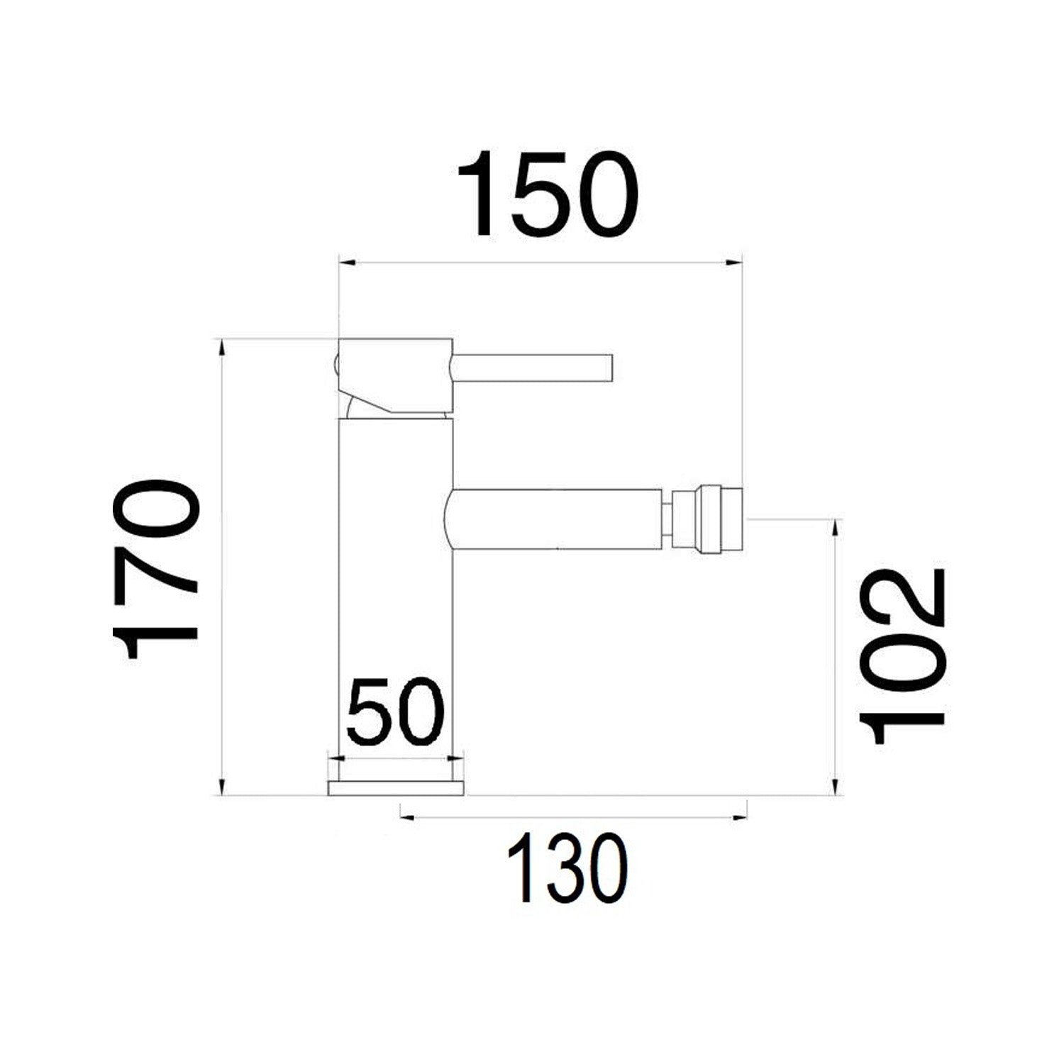 Composizione di miscelatori per lavabo incasso, bidet e doccia 2 vie Moon in ottone nero opaco by CeramicStore | Lo specialista del tuo bagno