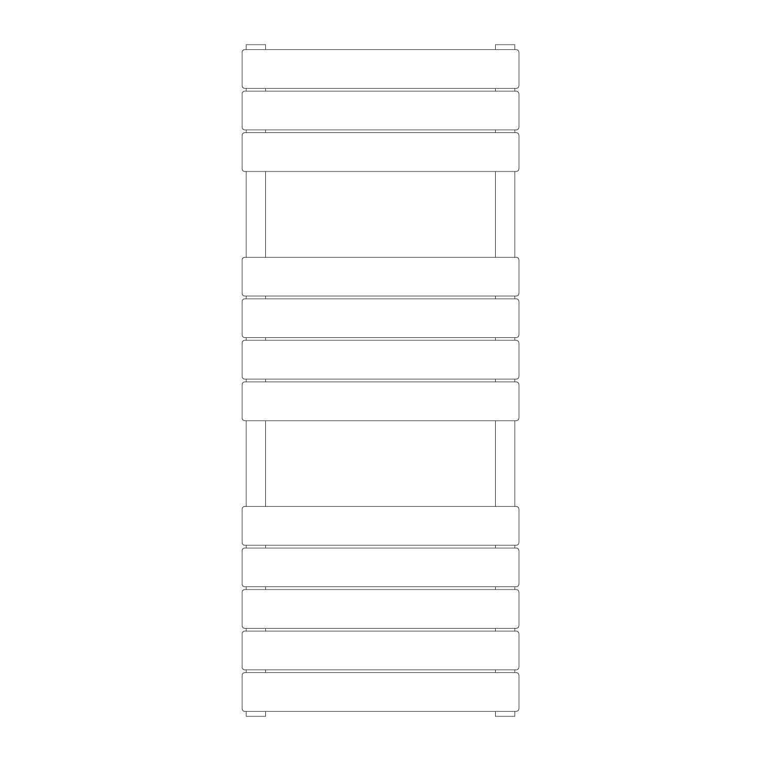 Termoarredo idraulico modello Egadi di Lazzarini 1213x500 mm B-Brass by CeramicStore | Lo specialista del tuo bagno