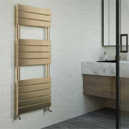 Termoarredo idraulico modello Egadi di Lazzarini 1213x500 mm B-Brass by CeramicStore | Lo specialista del tuo bagno