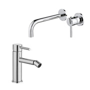 Coppia di miscelatori per lavabo incasso e bidet serie Moon in ottone cromato by CeramicStore | Lo specialista del tuo bagno