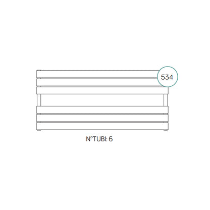 Termoarredo idraulico modello Genova di Lazzarini 534x1200 - Bianco by CeramicStore | Lo specialista del tuo bagno