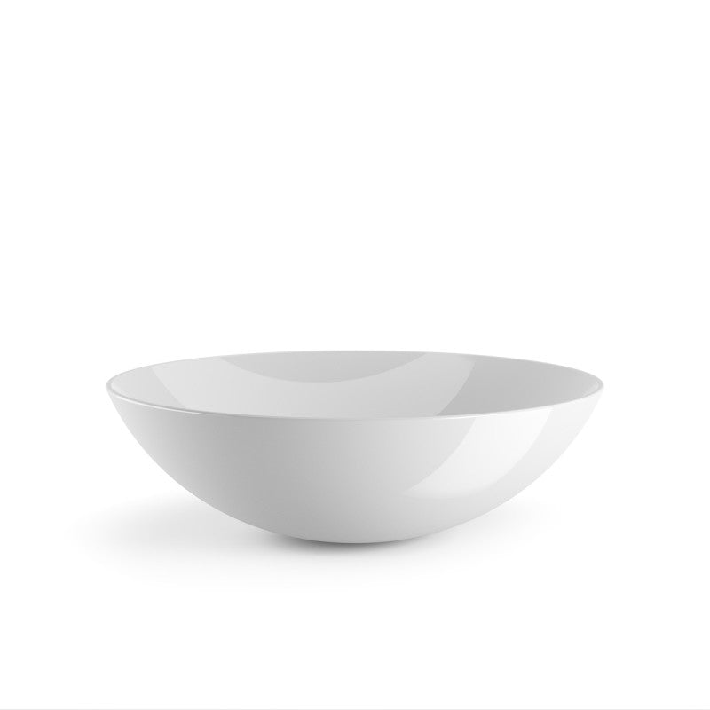 Lavabo vasca tonda da appoggio Lineabeta Acquaio in ceramica bianca lucida senza piletta diametro cm 43