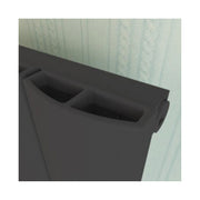 Radiatore alluminio idraulico a 4 elementi cm 37,5x180 interasse cm 37,5 modello Anima - Antracite by CeramicStore | Lo specialista del tuo bagno