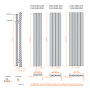 Radiatore alluminio idraulico a 4 elementi cm 37,5x180 interasse cm 37,5 modello Anima - Antracite by CeramicStore | Lo specialista del tuo bagno