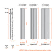 Radiatore alluminio idraulico a 3 elementi di forma ovoidale cm 28x180 interasse cm 28 modello Kony - Bianco by CeramicStore | Lo specialista del tuo bagno