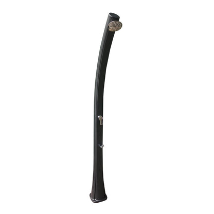 Colonna doccia solare in HDPE nero, con soffione 15 cm e lavapiedi serbatoio 25 litri by CeramicStore | Lo specialista del tuo bagno