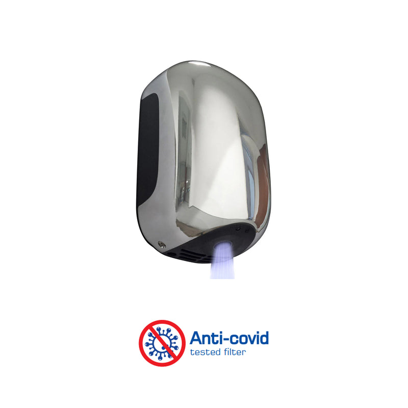 Vama Asciugamani Elettrico Smart Jet Mini - 900W Cromato by CeramicStore | Lo specialista del tuo bagno