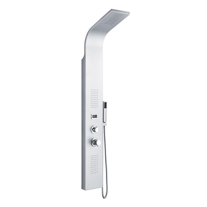 Colonna in acciaio multifunzione anticalcare con miscelatore e display temperatura by CeramicStore | Lo specialista del tuo bagno
