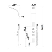 Colonna in acciaio multifunzione anticalcare con miscelatore e display temperatura by CeramicStore | Lo specialista del tuo bagno