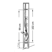 Colonna in acciaio anticalcare, miscelatore 4 funzioni e getto a cascata by CeramicStore | Lo specialista del tuo bagno