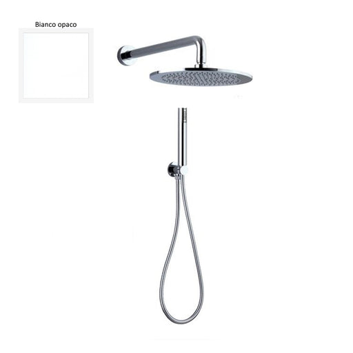Set doccia composto da soffione Vienna, doccia e flessibile bianco by CeramicStore | Lo specialista del tuo bagno