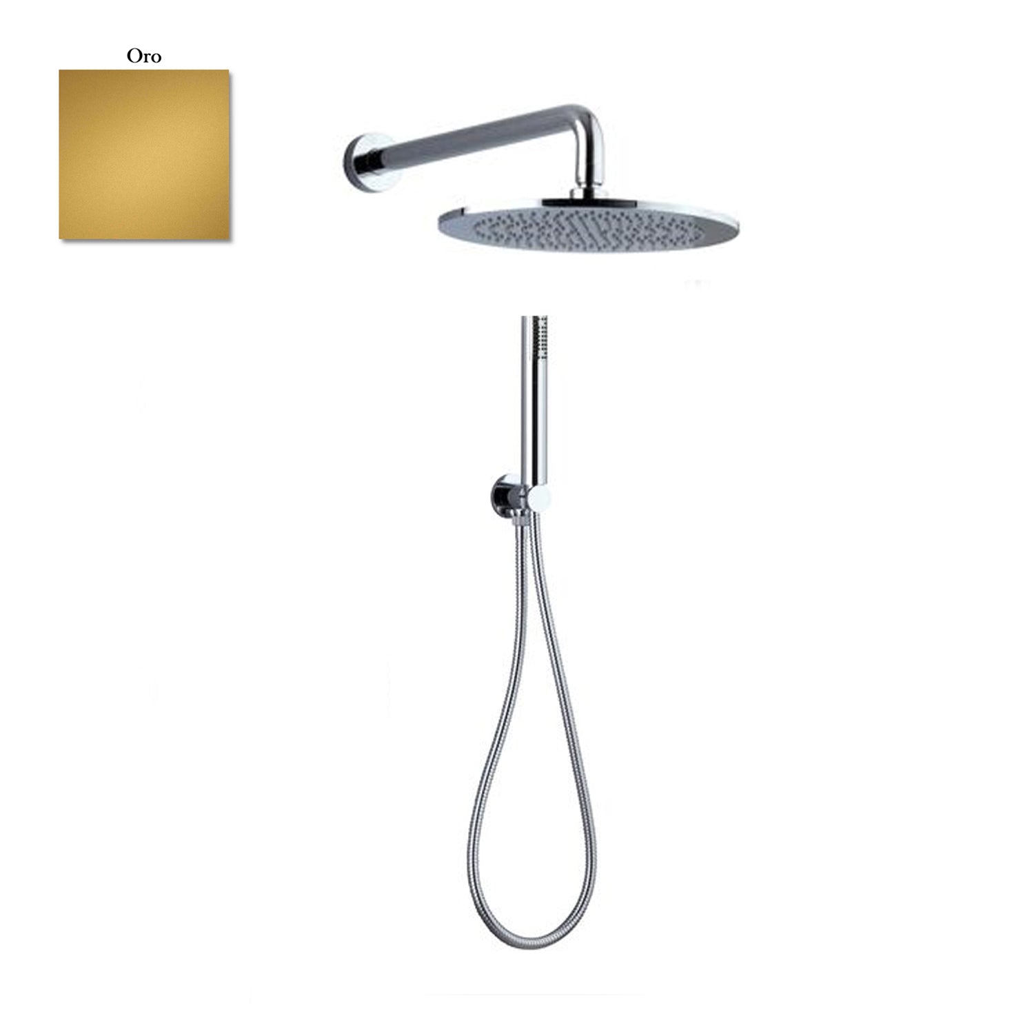 Set doccia composto da soffione Vienna, doccia e flessibile oro by CeramicStore | Lo specialista del tuo bagno