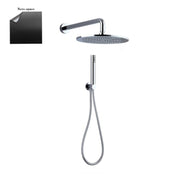 Set doccia composto da soffione Vienna, doccia e flessibile nero by CeramicStore | Lo specialista del tuo bagno