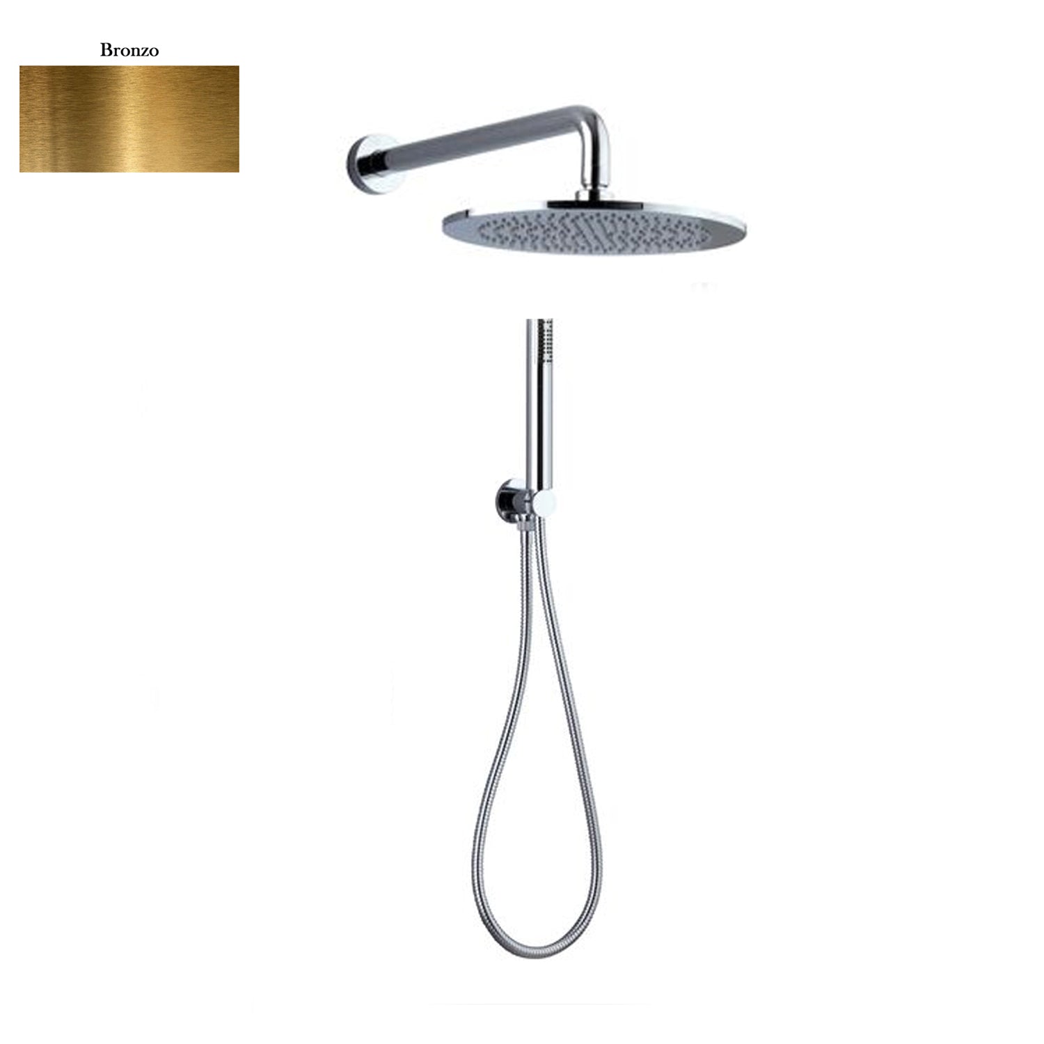 Set doccia composto da soffione Vienna, doccia e flessibile bronzo by CeramicStore | Lo specialista del tuo bagno