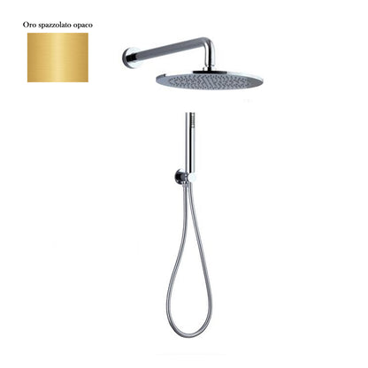Set doccia composto da soffione Vienna, doccia e flessibile oro spazzolato by CeramicStore | Lo specialista del tuo bagno