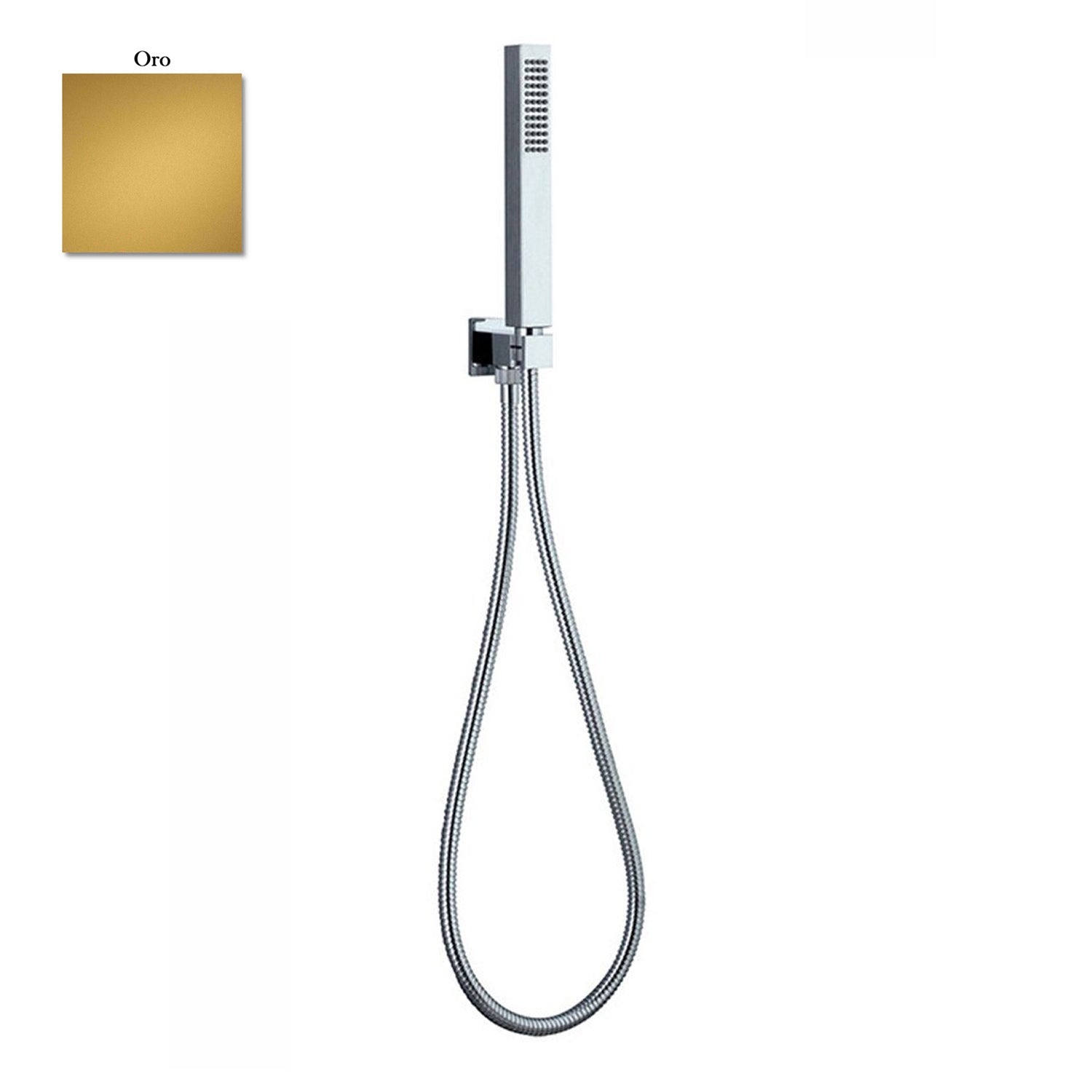 Set presa acqua con supporto, composto da doccia Glamour e flessibile oro by CeramicStore | Lo specialista del tuo bagno
