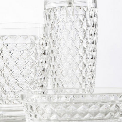 Set Accessori Bagno Cipà¬ collezione Shaker in Pet decorato con motivo rombi