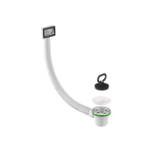 Piletta per lavello cucina con troppo pieno rettangolare diam. 70 x 1 1/2
