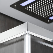 Box doccia quadrato con apertura scorrevole angolare cm 70x120 modello Lauren in cristallo temperato mm 8 - LATO DESTRO by CeramicStore | Lo specialista del tuo bagno