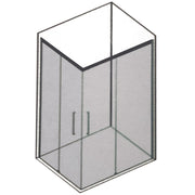 Box doccia rettangolare con apertura angolare cm 90x80 modello Lauren in cristallo temperato mm 8 -LATO DESTRO by CeramicStore | Lo specialista del tuo bagno