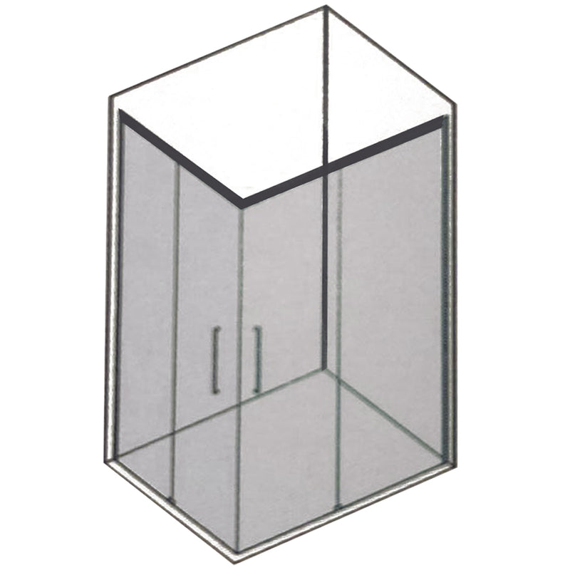Box doccia rettangolare con apertura angolare cm 100x70 modello Lauren in cristallo temperato mm 8 -LATO DESTRO by CeramicStore | Lo specialista del tuo bagno