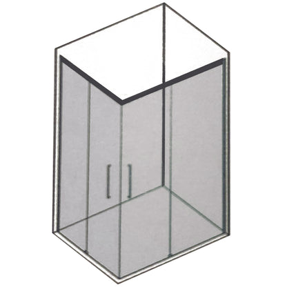 Box doccia rettangolare con apertura angolare cm 100x75 modello Lauren in cristallo temperato mm 8 -LATO DESTRO by CeramicStore | Lo specialista del tuo bagno