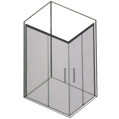 Box doccia rettangolare con apertura angolare cm 75x100 modello Lauren in cristallo temperato mm 8 -LATO SINISTRO by CeramicStore | Lo specialista del tuo bagno
