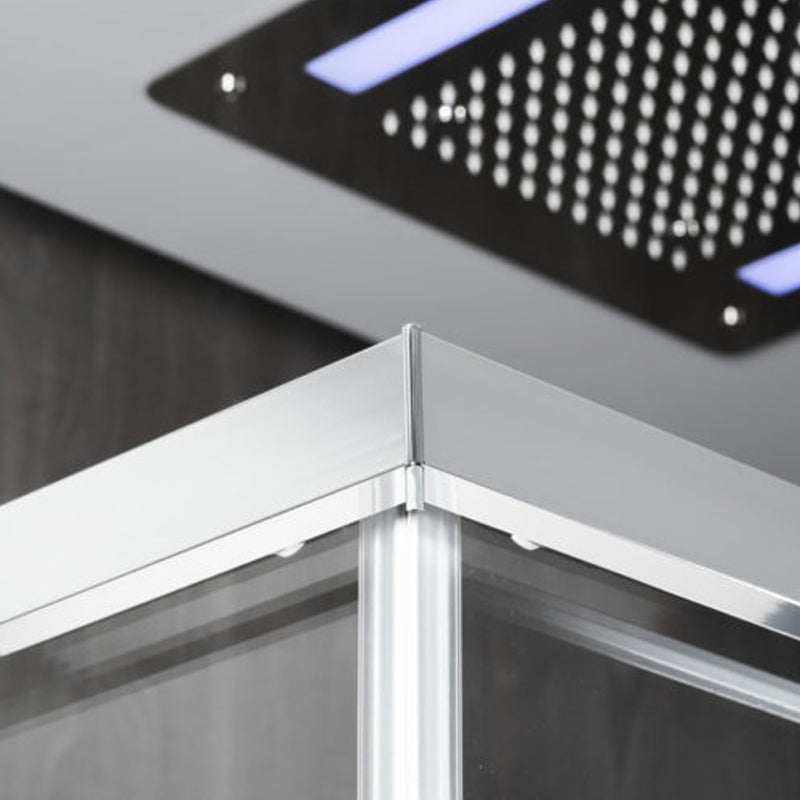 Box doccia rettangolare con apertura angolare cm 80x90 modello Lauren in cristallo temperato mm 8 -LATO SINISTRO by CeramicStore | Lo specialista del tuo bagno