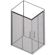 Box doccia rettangolare con apertura angolare cm 90x120 modello Lauren in cristallo temperato mm 8 -LATO SINISTRO by CeramicStore | Lo specialista del tuo bagno