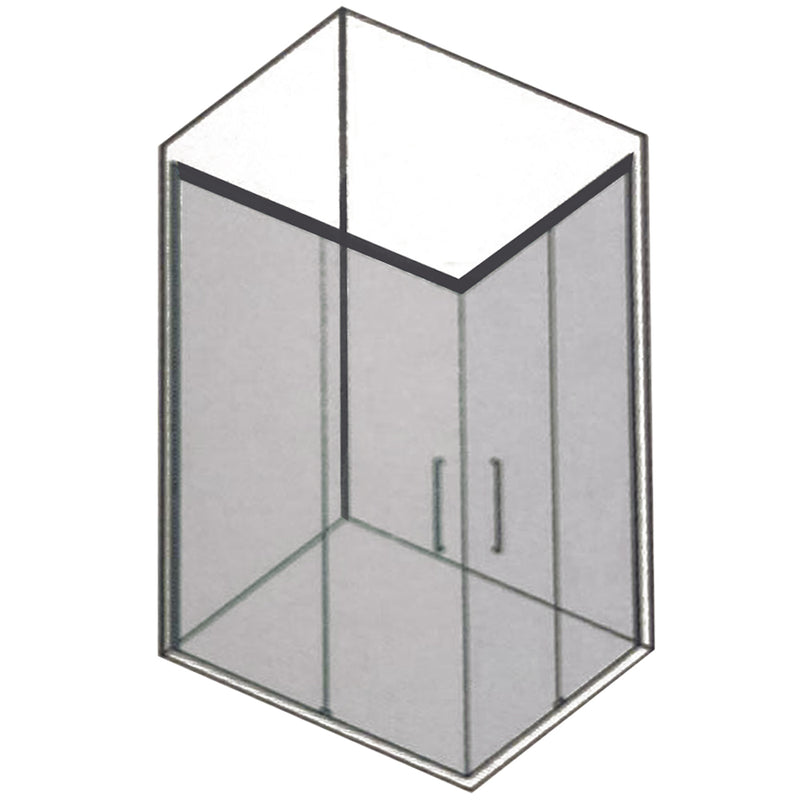 Box doccia rettangolare con apertura angolare cm 90x120 modello Lauren in cristallo temperato mm 8 -LATO SINISTRO by CeramicStore | Lo specialista del tuo bagno