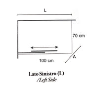 Box doccia rettangolare con apertura angolare cm 100x70 modello Lauren in cristallo temperato mm 8 -LATO SINISTRO by CeramicStore | Lo specialista del tuo bagno