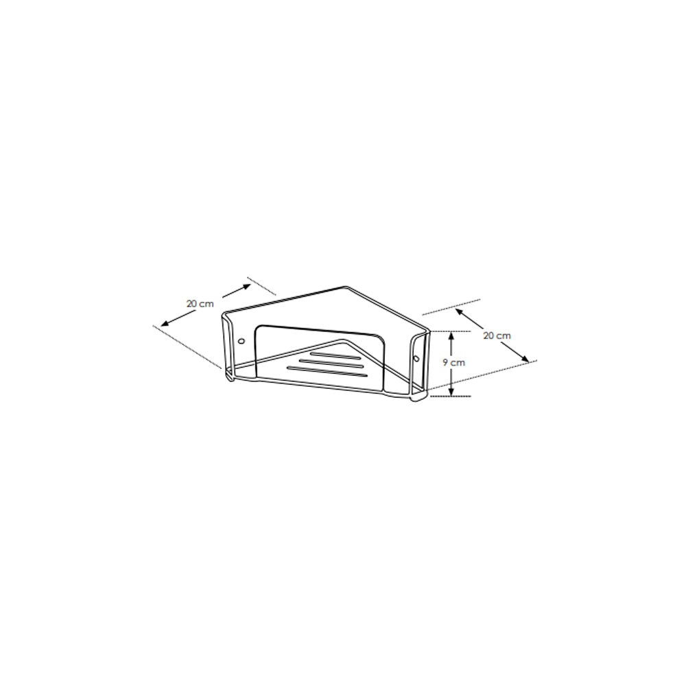 Angoliera 'Ghost' per doccia by Cipi - in Plexiglass cm 20x20x9h by CeramicStore | Lo specialista del tuo bagno