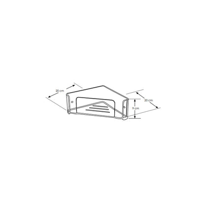 Angoliera 'Ghost' per doccia by Cipi - in Plexiglass cm 20x20x9h by CeramicStore | Lo specialista del tuo bagno